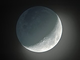 2008.01.13, Światło popielate Księżyca w fazie 28%