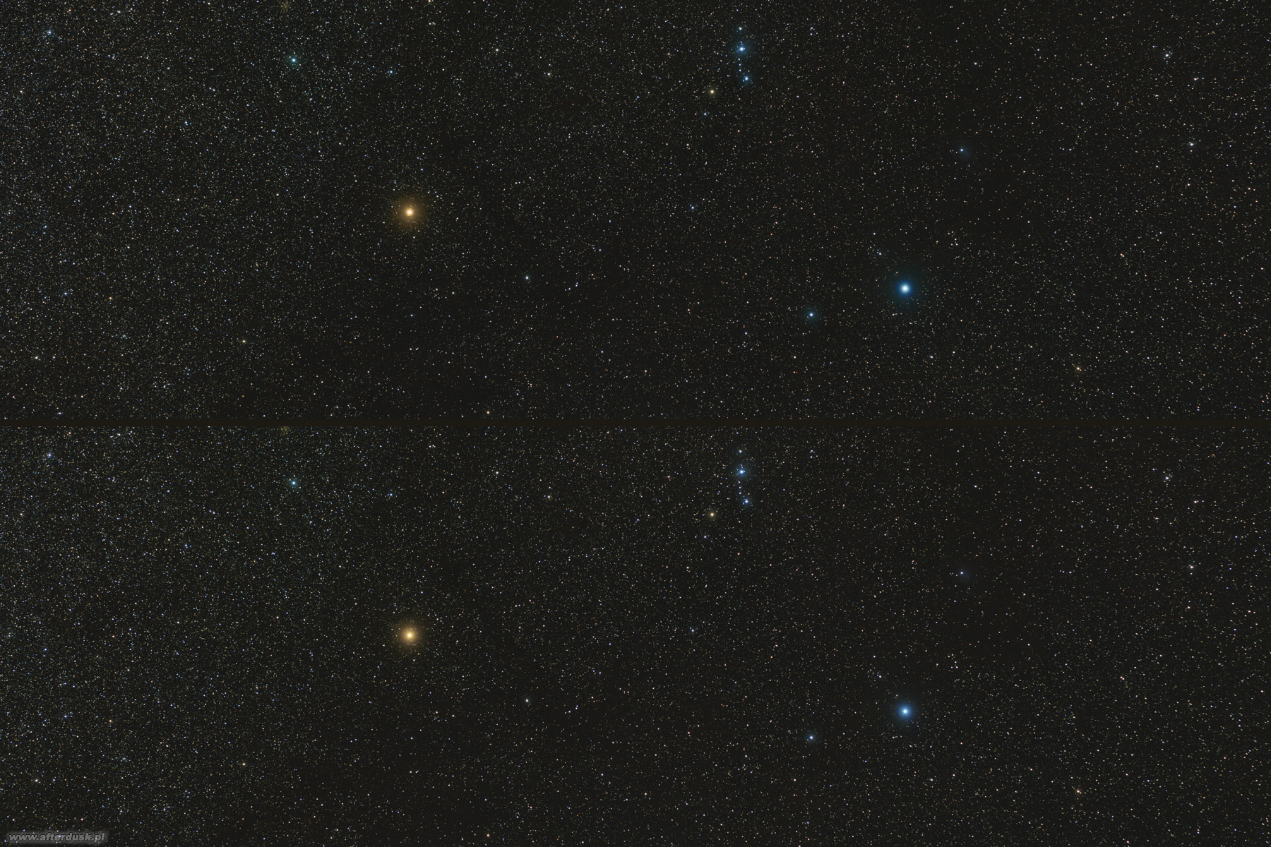 Betelgeza 15.02 i 22.03 2020