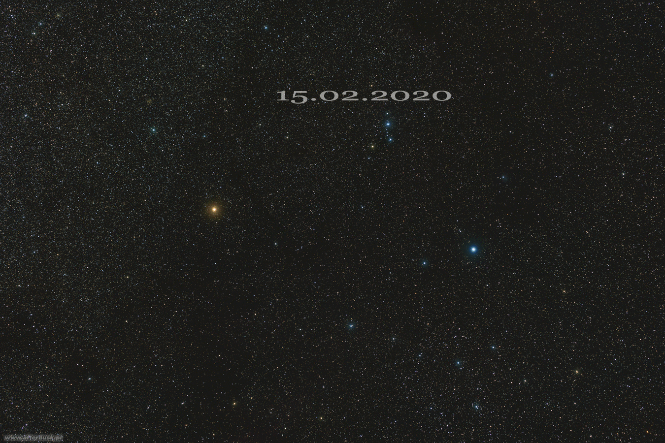 Betelgeza 15.02 i 22.03 2020