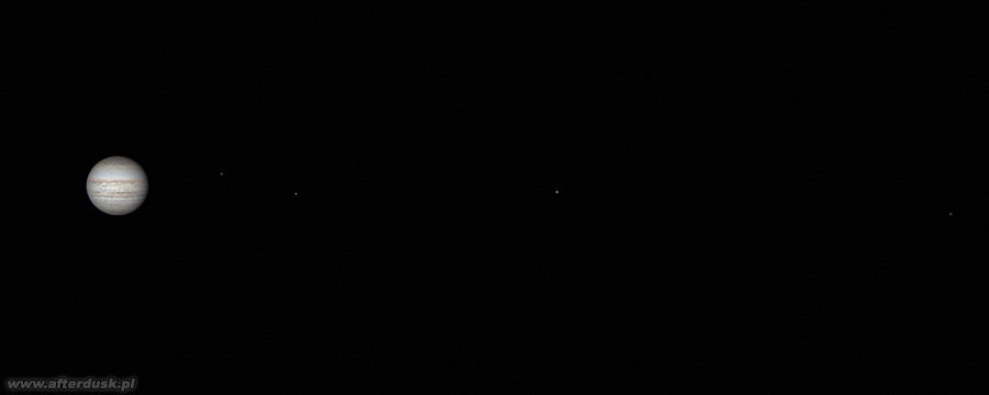 Jowisz z księżycami z 21. lipca 2022 roku