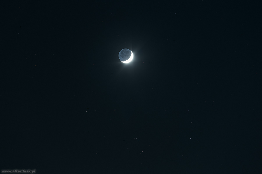 Księżyc i Aldebaran 9. kwietnia 2019 roku