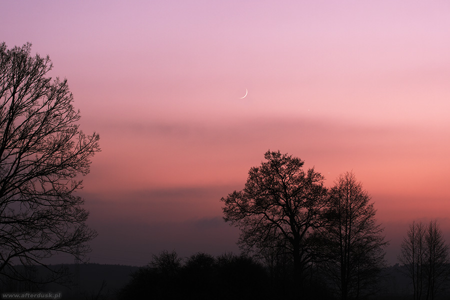 Księżyc, Jowisz, Merkury