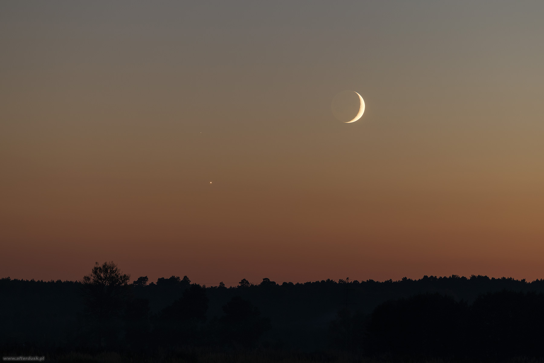 Księżyc i Wenus 17:06UT