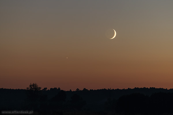 Księżyc i Wenus 17:06UT