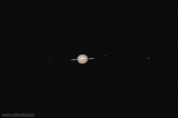 Saturn z księżycami z 18 lipca 2024roku