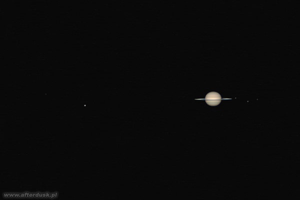 Saturn z księżycami z 30 lipca 2024roku