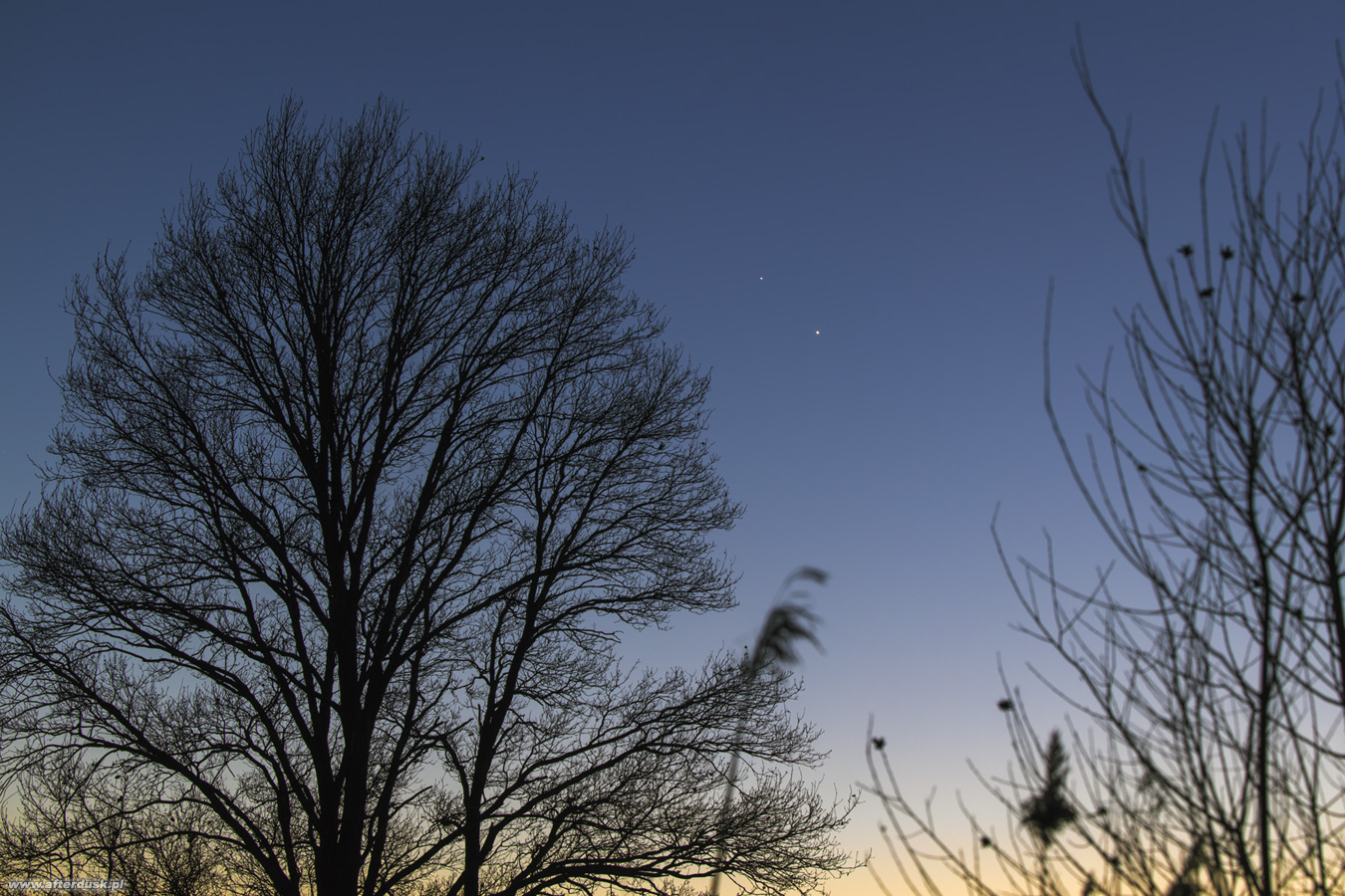 Wenus i Jowisz, 28.02.2023, 17:17UT