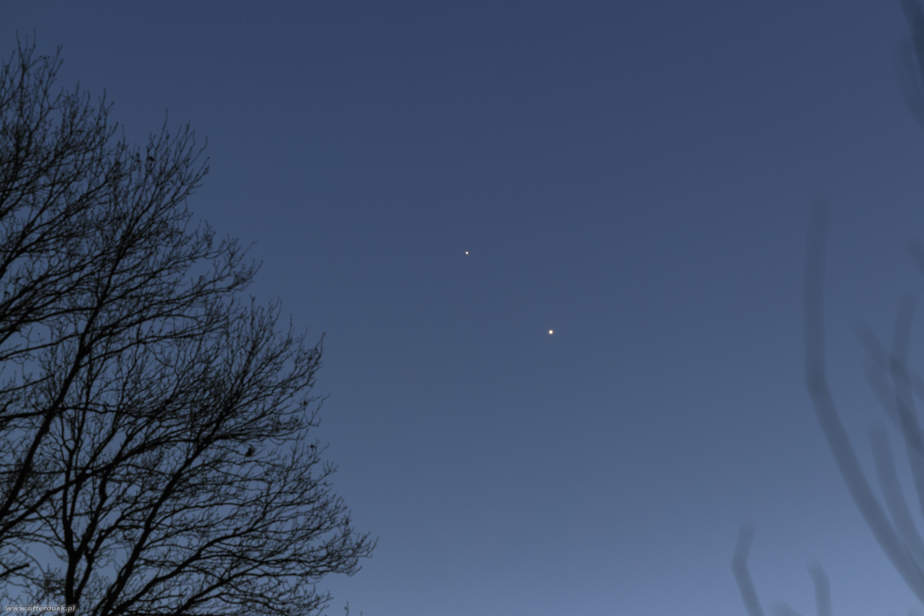 Wenus i Jowisz, 28.02.2023, 17:22UT