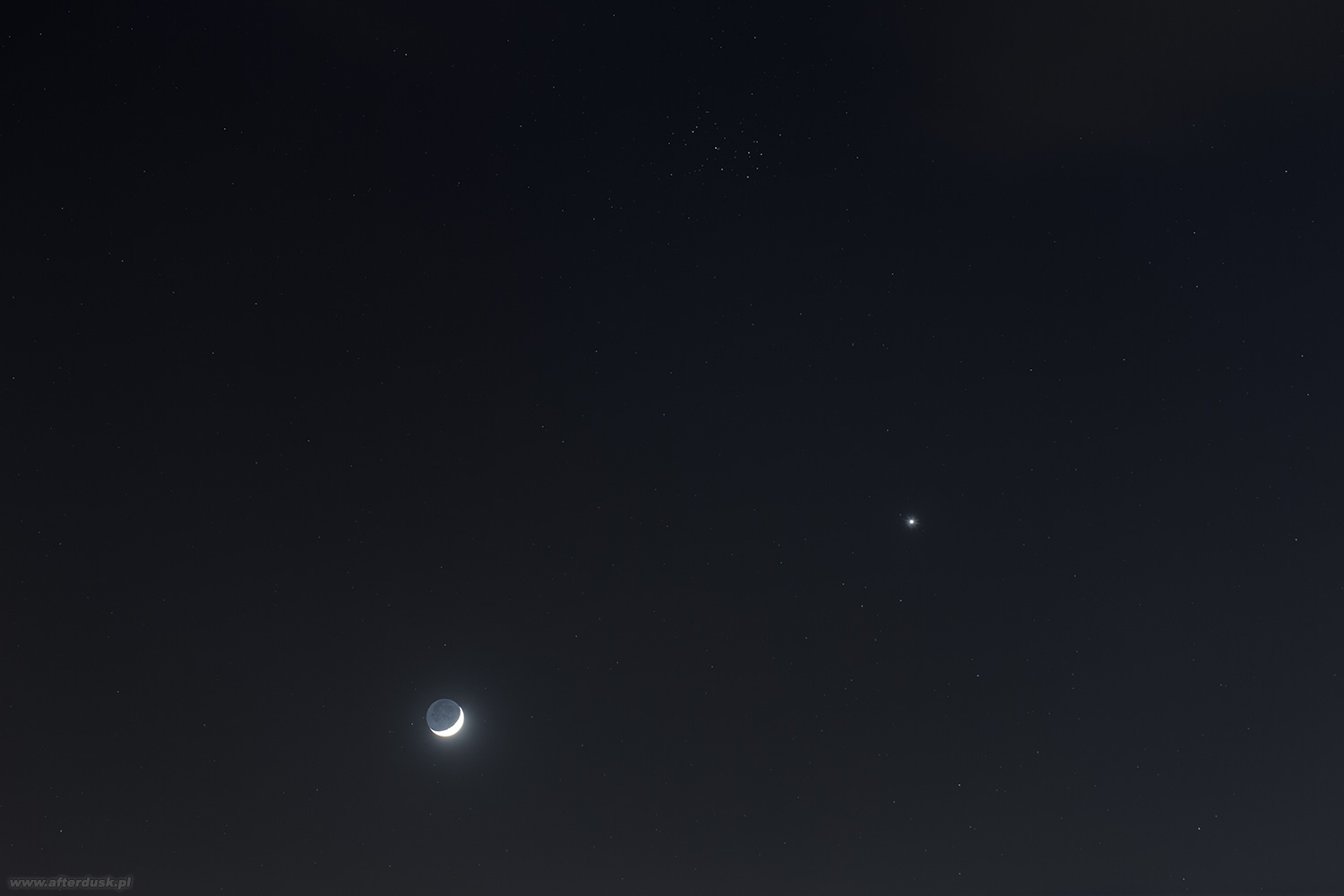 Wenus, Księżyc i Plejady, 28.03.2020