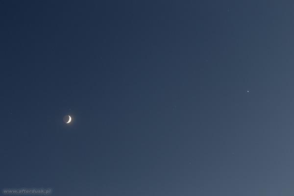 Wenus, Uran i Księżyc 28.02.2020, godz. 17:11UT